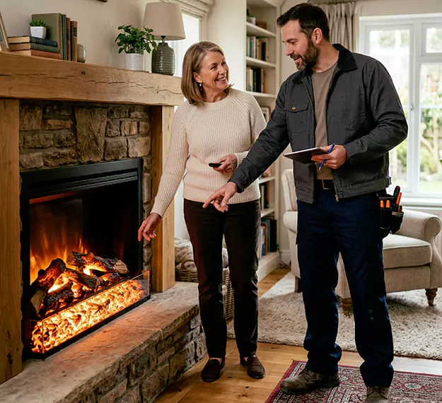 Why Lynwood Homeowners Choose Our Electric Fireplace Embers Team?