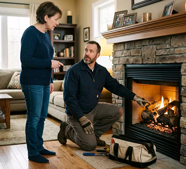 Why Lynwood Homeowners Choose Our Gas Fireplace Logs Team?
