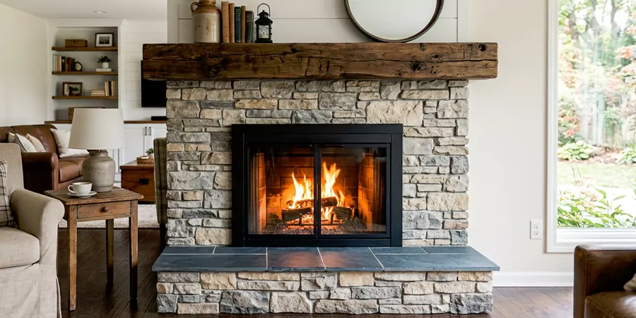 Modern and Farmhouse Fireplace Makeover Lynwood