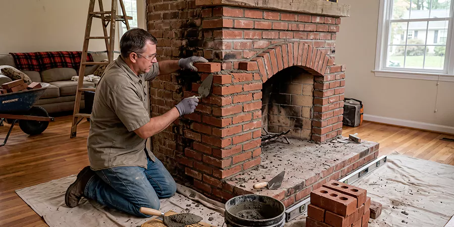 Rebuild Stone Fireplace Lynwood